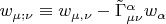 $w_{\mu ;\nu }  \equiv w_{\mu ,\nu }  - \tilde \Gamma _{\mu \nu }^\alpha  w_\alpha  $