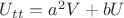 $U_t_t = a^2 V + bU$