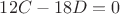 $12C-18D=0$