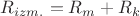 $R_{izm.}=R_{m}+R_{k}$