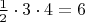 $\frac{1}{2}\cdot 3\cdot 4=6$
