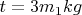 $t=3m_1kg$