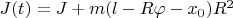 $J(t)=J+m(l-R\varphi-x_0)R^2$