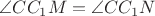 $\angle CC_1M = \angle CC_1N$