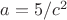 $a=5 м/c^2$