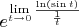 $ e^{\lim\limits_{t \to 0} \frac{\ln(\sin t)}{\frac 1 t}$