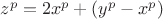$z^p=2x^p+(y^p- x^p)$
