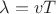 $\lambda=vT$