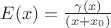 $E(x)=\frac{\gamma(x)}{(x+x_0)}$