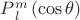 ${P}{_l^m}\left(\cos{\theta} \right)$