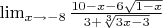 $ \lim_{x \to -8} \frac{10-x-6 \sqrt{1-x}}{3+ \sqrt[3]{3x-3}}$
