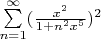 \sum\limits_{n=1}^{\infty}(\frac{x^2}{1+n^{2}x^{5}})^2$