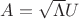 $A=\sqrt{\Lambda}U$