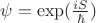 $\psi = \exp(\frac{i S}{\hbar})$