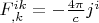 $F^{ik}_{,k}=-\frac{4\pi}{c}j^i$