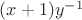 $(x+1)y^{-1}$