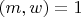 $(m,w)=1$