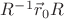 $R^{-1}\vec r_0R$
