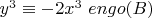 $y^3\equiv-2x^3\ engo(B)$