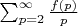 $\sum_{p =2}^{\infty} {\frac {f(p)}{p}}$