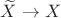 $\widetilde X\to X$