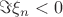 $\Im \xi_n <0$