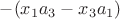 $-(x_1a_3-x_3a_1)$