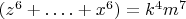 $(z^6 +&hellip;.+x^6)=k^4m^7$