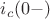 ${i}_{c}(0-)$