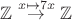 $\mathbb{Z}\overset{x \mapsto 7x}{\to} \mathbb{Z}$