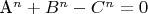 A^n+B^n-C^n = 0