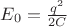 $E_0=\frac{q^2}{2C}$