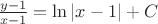 $\frac{y-1}{x-1}=\ln\left | x-1 \right |+C $