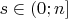 $s\in(0;n]$