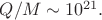 $Q/M\sim 10^{21}.$