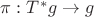 $\pi : T^*g \rightarrow g$
