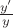 ${y'\over y}$