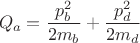 $$Q_a = \frac{p_b^2}{2m_b} + \frac{p_d^2}{2m_d}$$