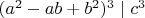 $(a^2-ab+b^2)^3\mid c^3$