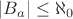 $|B_a|\le\aleph_0$