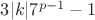$3|k|7^{p-1}-1$