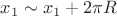 $x_1 \sim x_1 + 2 \pi R$