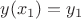 $y(x_1)=y_1$