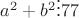 $a^2+b^2\vdots77$