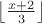$\left\lfloor \frac{x+2}{3} \right\rfloor$ $\left\lfloor \frac{x+2}{3} \right\rfloor$