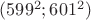 $(599^2;601^2)$