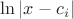 $\ln|x-c_i|$