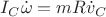 $I_C\dot\omega=mR\dot v_C$