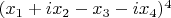 $(x_1+ix_2-x_3-ix_4)^4$