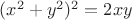 $(x^2+y^2)^2=2 x y$